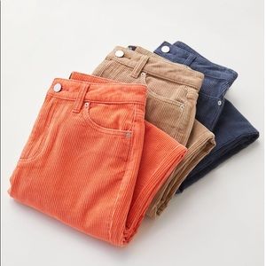High Rise Corduroy Pants